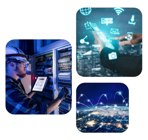 Imagen de innovación en telecomunicaciones, transformación digital y conectividad global.